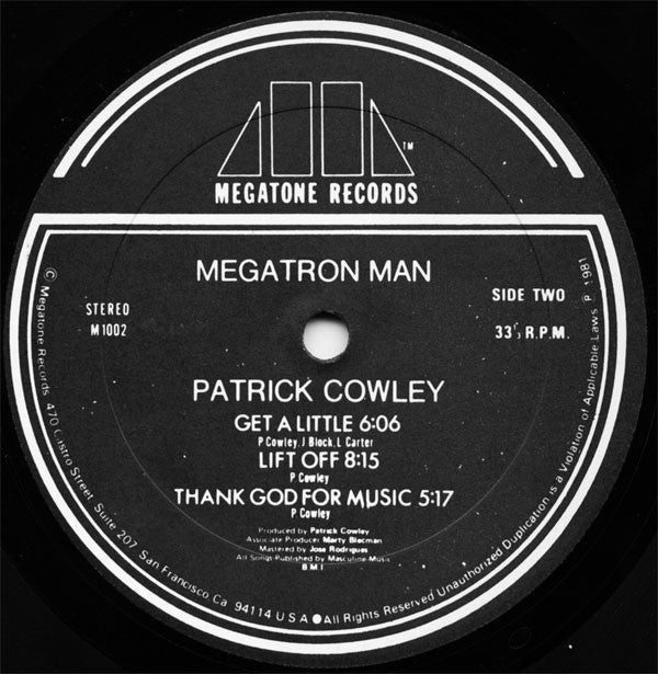 Patrick Cowley : Megatron Man (LP,Album)