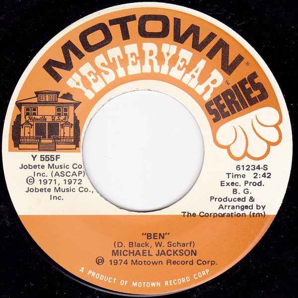 Michael Jackson : Ben / I Wanna Be Where You Are (7",45 RPM,Single,Reissue)