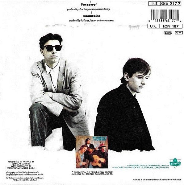 Hothouse Flowers : I'm Sorry (7",45 RPM,Single)
