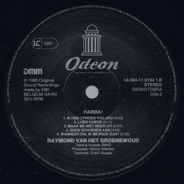 Raymond van het Groenewoud : Habba! (LP,Album,Stereo)