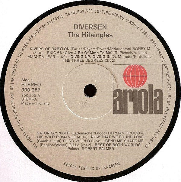 Various : The Hitsingles (LP,Compilation,Stereo)