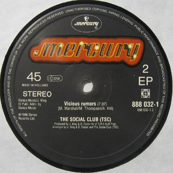 Timex Social Club : Rumors (Remix) (12",45 RPM,EP,Stereo)