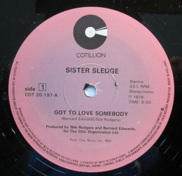 Sister Sledge : Got To Love Somebody (Long Version) (12",Maxi-Single,33 ⅓ RPM)
