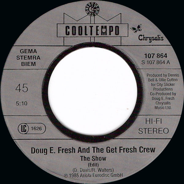 Doug E. Fresh And The Get Fresh Crew : The Show & La Di Da Di (7",45 RPM,Single,Stereo)