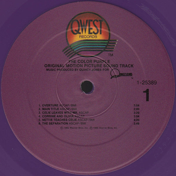 Quincy Jones : The Color Purple (Original Motion Picture Sound Track) (LP,Album)