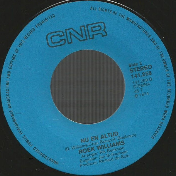 Roek Williams : Veronica Bedankt ... En Tot Ziens (7",Single,45 RPM)