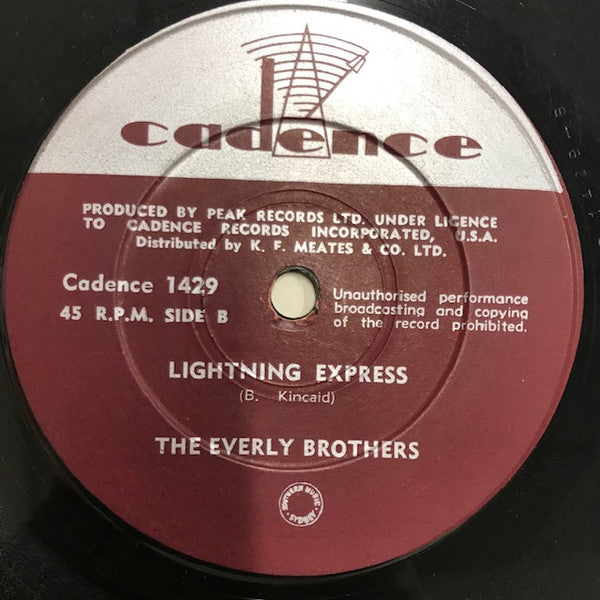 Everly Brothers : I'm Here To Get My Baby Out Of Jail / Lightning Express (45 RPM,7")