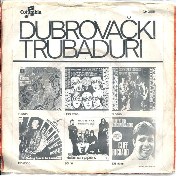 Dubrovački Trubaduri : Jedan Dan (7",45 RPM,Single)