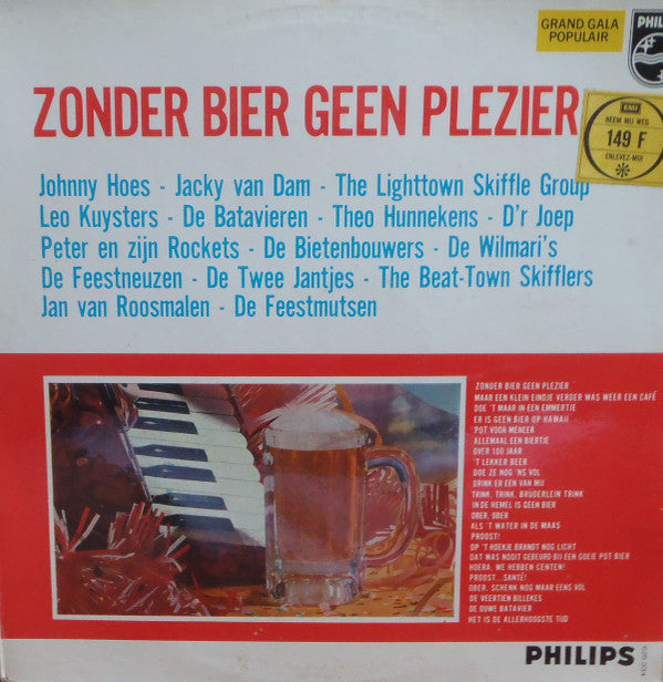 Various : Zonder Bier Geen Plezier (LP, Comp)