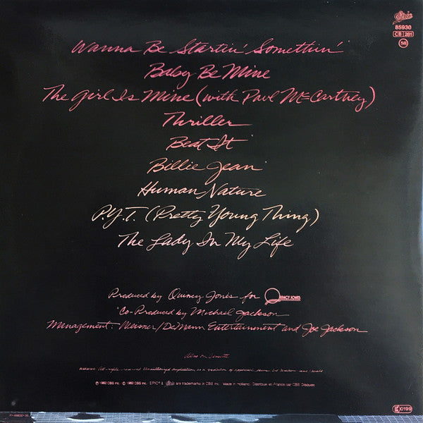 Michael Jackson : Thriller (LP,Album,Stereo)