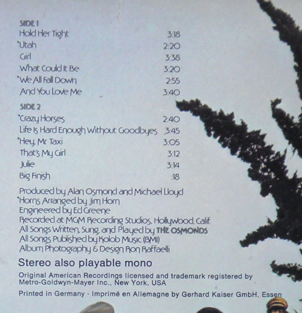 Osmonds, The : Crazy Horses (LP,Album,Stereo)