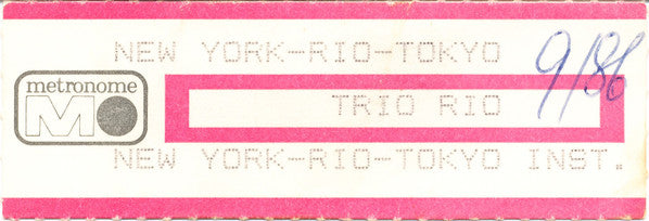Trio Rio : New York - Rio - Tokyo (7",45 RPM,Single,Stereo)