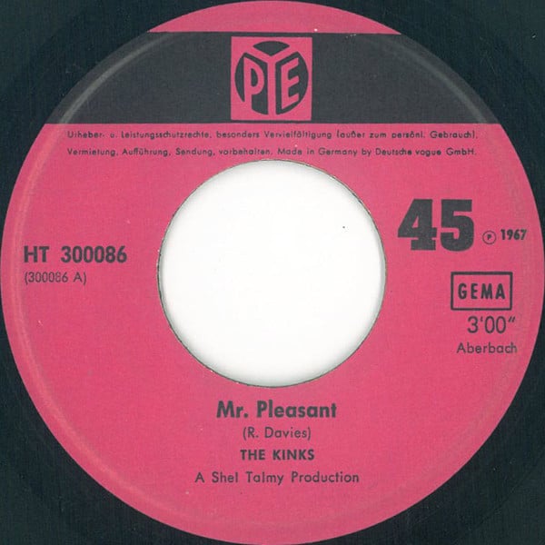 Kinks, The : Mr. Pleasant (7",45 RPM,Single)