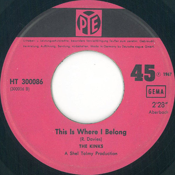 Kinks, The : Mr. Pleasant (7",45 RPM,Single)