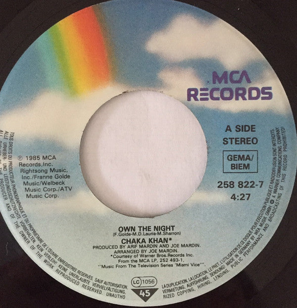 Chaka Khan : Own The Night (7",Single)