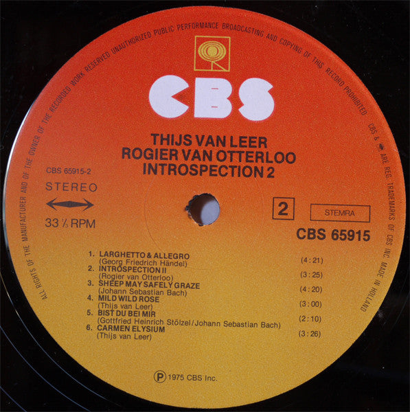 Thijs van Leer : Introspection 2 (LP,Album,Stereo)