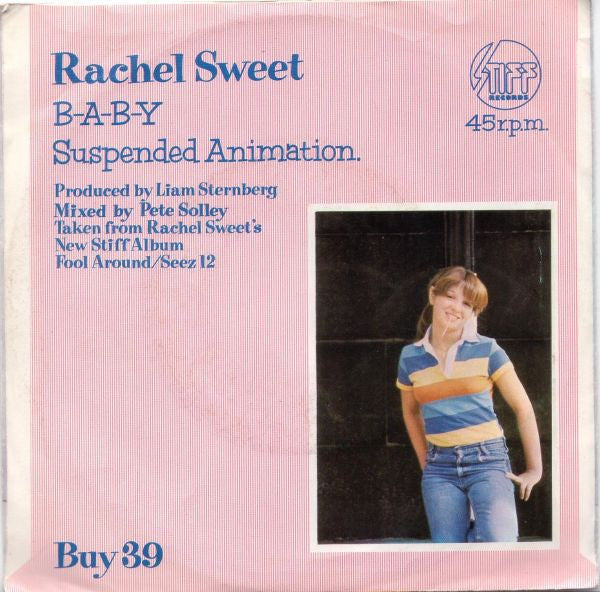 Rachel Sweet : B-A-B-Y / Suspended Animation (7",Single)