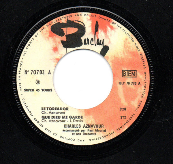 Charles Aznavour : Le Toréador (7",45 RPM,EP)