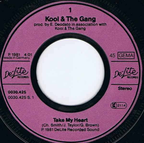 Kool & The Gang : Take My Heart (7",45 RPM,Single,Stereo)