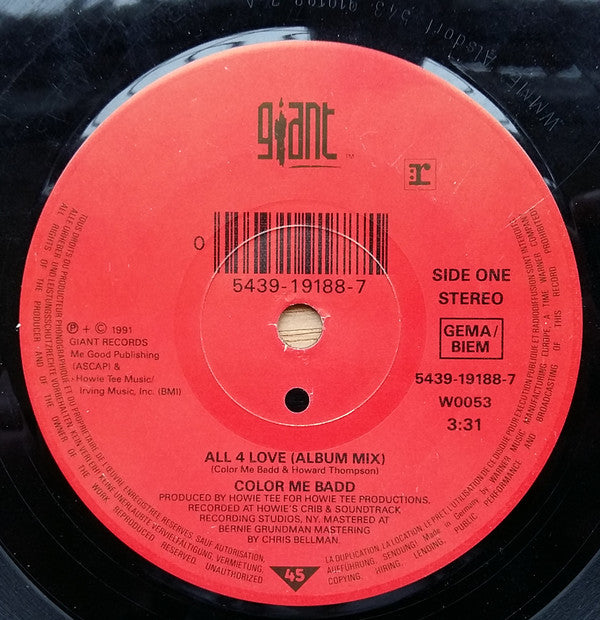 Color Me Badd : All 4 Love (7",45 RPM,Single)