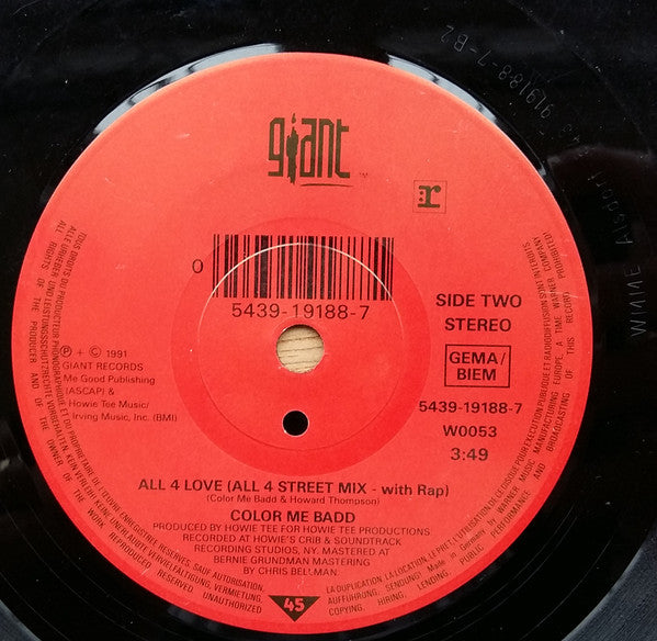 Color Me Badd : All 4 Love (7",45 RPM,Single)