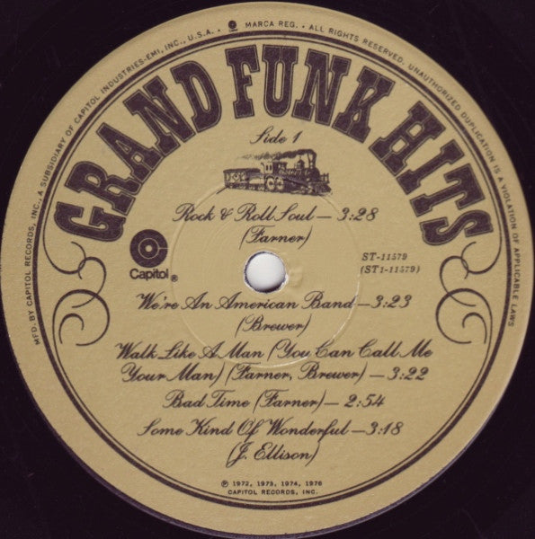 Grand Funk Railroad : Grand Funk Hits (LP,Compilation,Stereo)