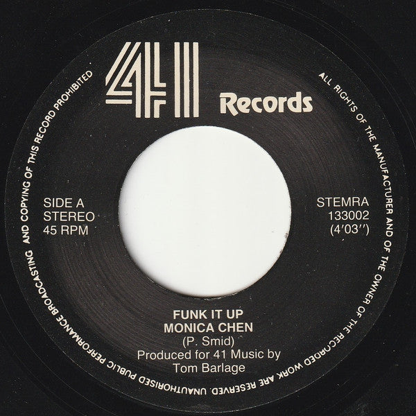Monica Chen : Funk It Up (7",45 RPM,Single,Stereo)