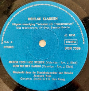 Jacques Klok : Brielse Klanken  (7",45 RPM,EP)