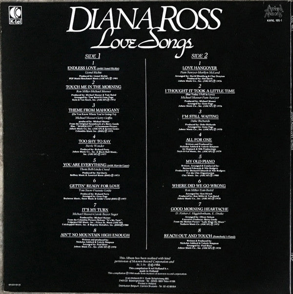 Diana Ross : Love Songs (LP,Compilation)