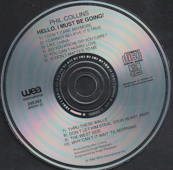 Phil Collins : Hello, I Must Be Going! (Album,Reissue)