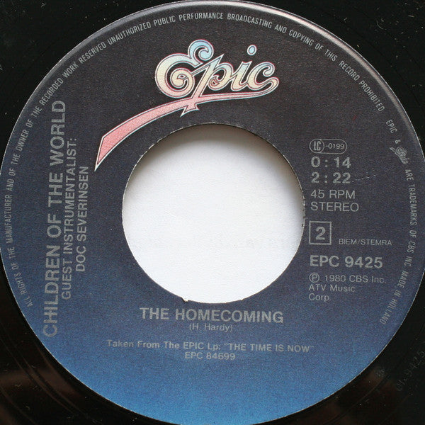 Children Of The World (2) , Featuring Andy Williams : If We Only Had The Time (7",45 RPM,Single,Stereo)