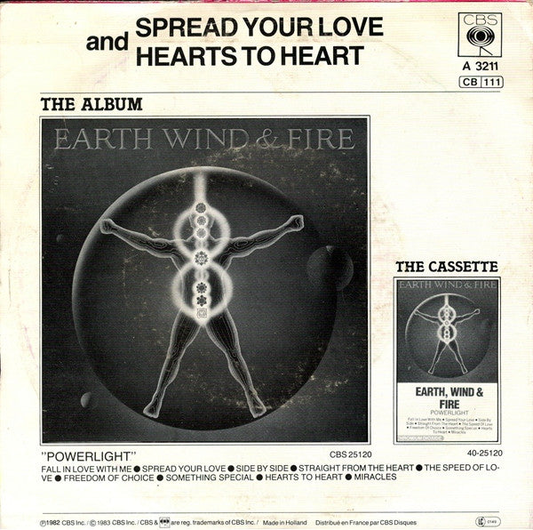 Earth, Wind & Fire : Spread Your Love (7",45 RPM,Stereo)