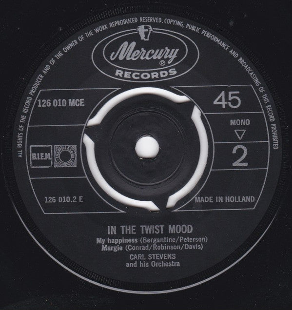 Carl Stevens & His Orchestra : In The Twist Mood (7",45 RPM,EP,Mono)