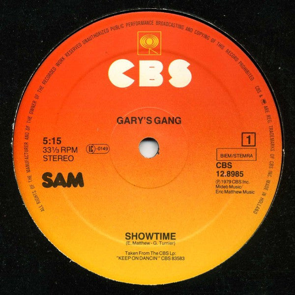 Gary's Gang : Showtime / Rock Around The Clock (12",33 ⅓ RPM)