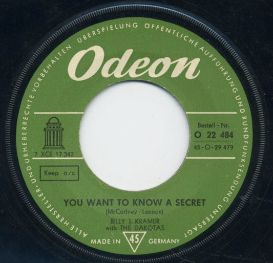 Billy J. Kramer & The Dakotas : You Want To Know A Secret (7",45 RPM,Single)