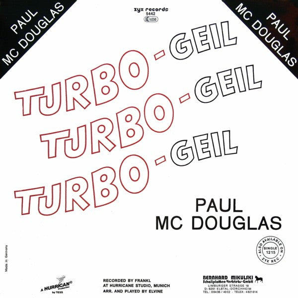 Paul Mc Douglas : Turbo-Geil (12",45 RPM)