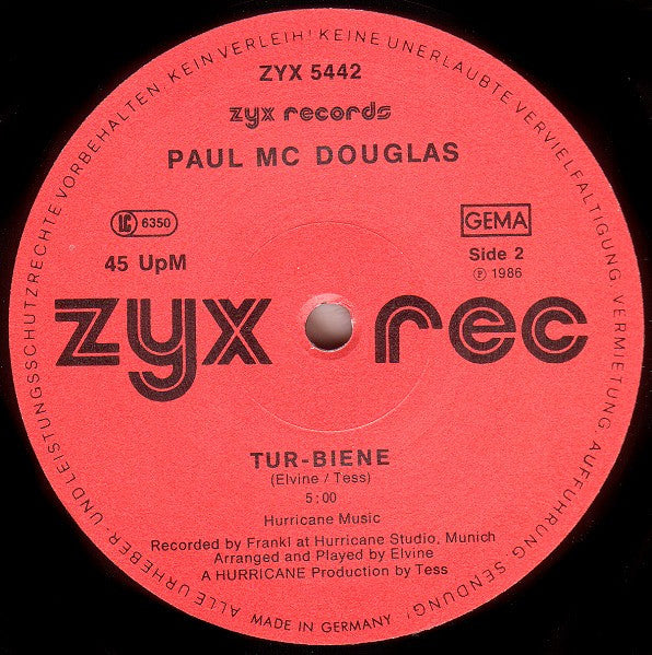 Paul Mc Douglas : Turbo-Geil (12",45 RPM)