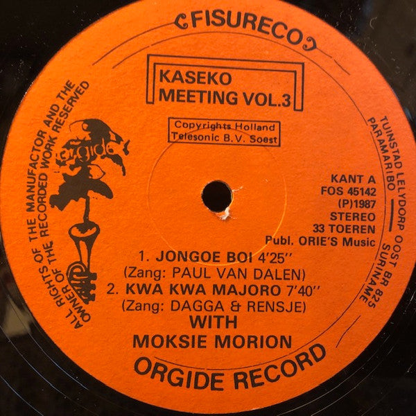 Moksie Morion Meets Cosmo Stars : Kaseko Meeting Vol. 3 (12",33 ⅓ RPM)