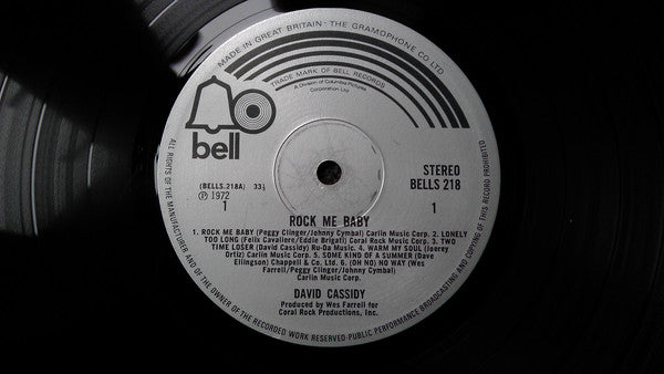 David Cassidy : Rock Me Baby (LP,Album)