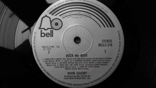 David Cassidy : Rock Me Baby (LP,Album)