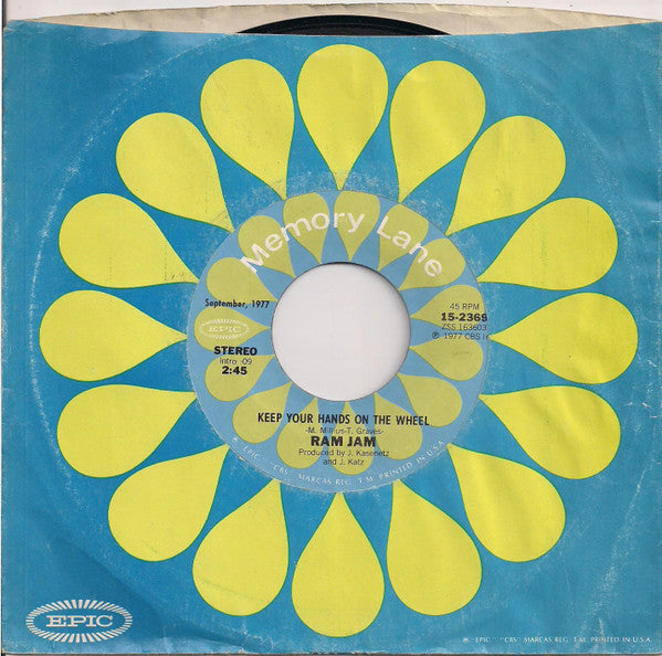 Ram Jam : Black Betty / Keep Your Hands On The Wheel (7",Single,45 RPM,Reissue)