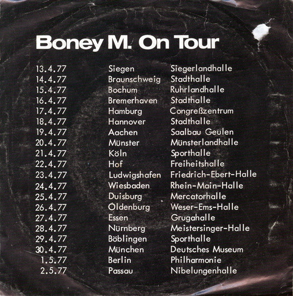 Boney M. : Ma Baker (7",45 RPM,Single,Stereo)