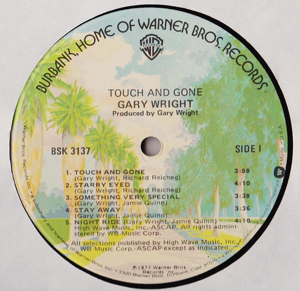 Gary Wright : Touch And Gone (LP,Album)