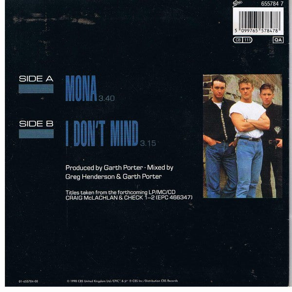 Craig McLachlan & Check 1-2 : Mona (7",45 RPM,Single)