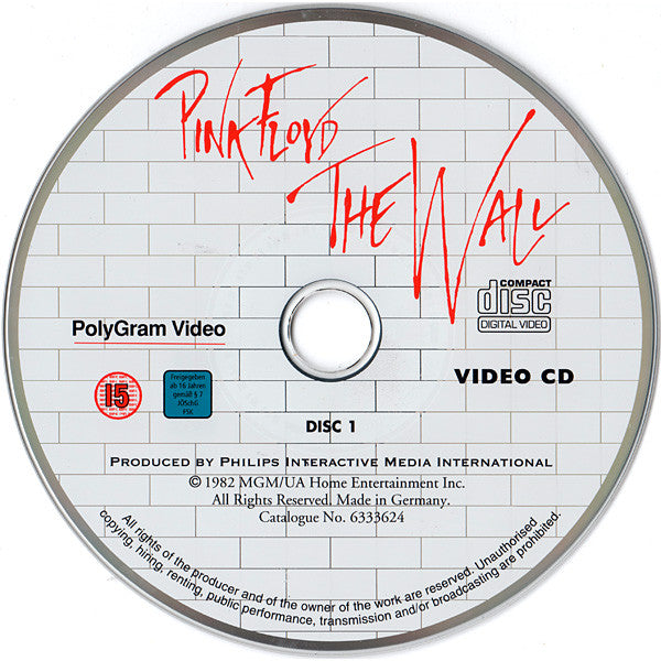 Pink Floyd : The Wall (VCD,Reissue)