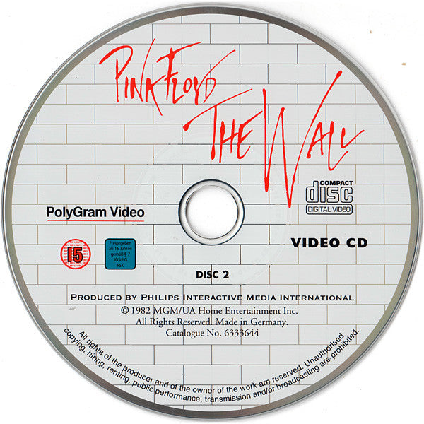 Pink Floyd : The Wall (VCD,Reissue)