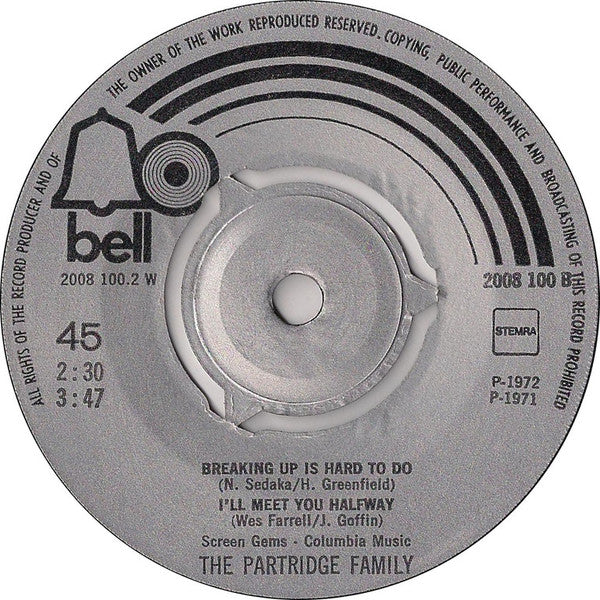 Partridge Family, The : I Think I Love You (7",Maxi-Single,45 RPM)