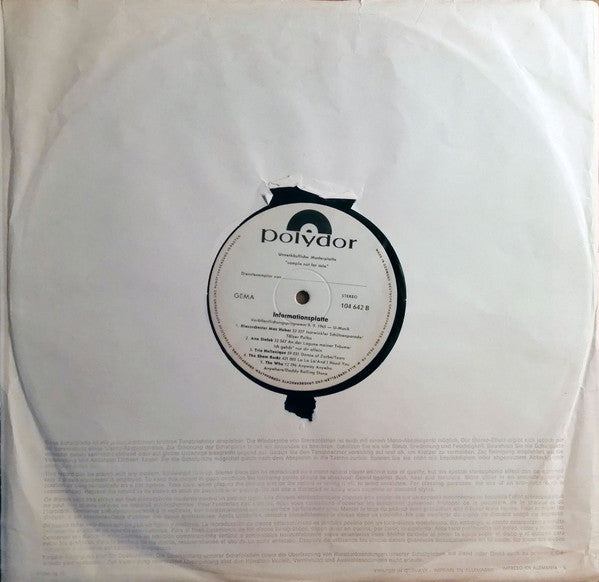 Various : Informationsplatte - Veröffentlichungsprogramm 9. 9. 1965 (LP,Compilation,Promo)