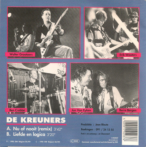 De Kreuners : Nu Of Nooit (7",45 RPM,Single,Stereo)