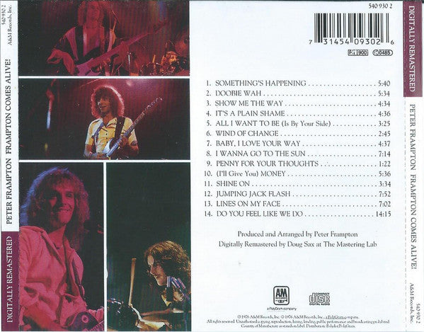 Peter Frampton : Frampton Comes Alive! (Album,Reissue,Remastered,Repress)